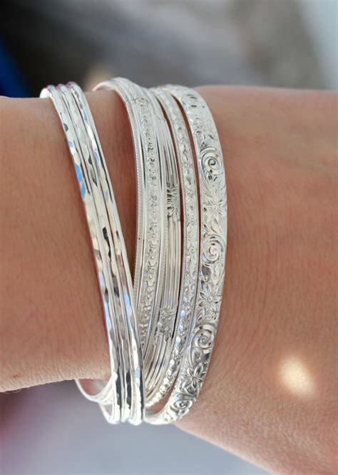 love bracelet etsy|solid sterling silver bangles.